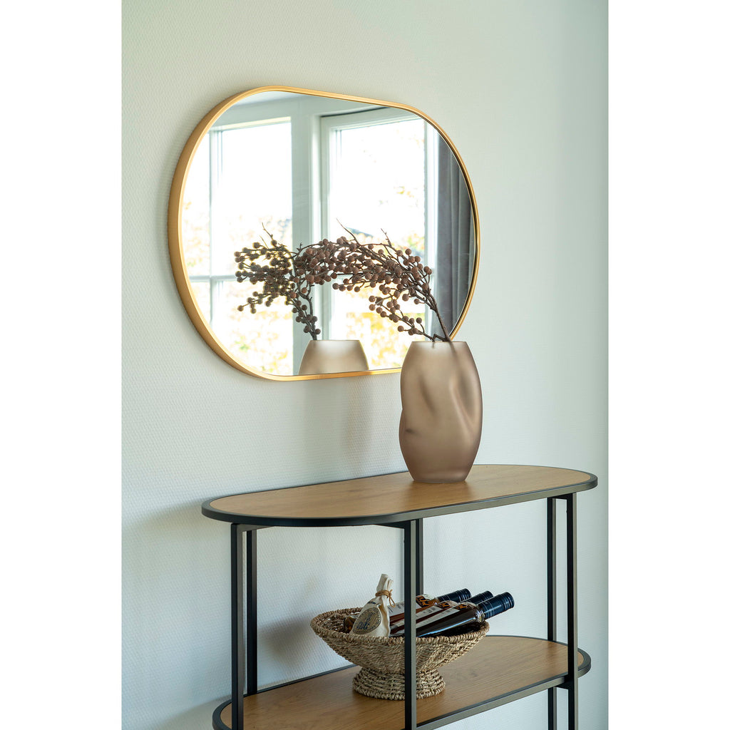 Madrid Mirror - Mirror with brass look frame 50x80 cm